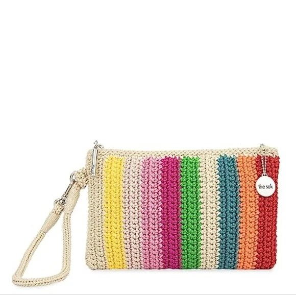 NWT THE SAK Vita Crochet Wristlet, Beach Stripe - Picture 2 of 10